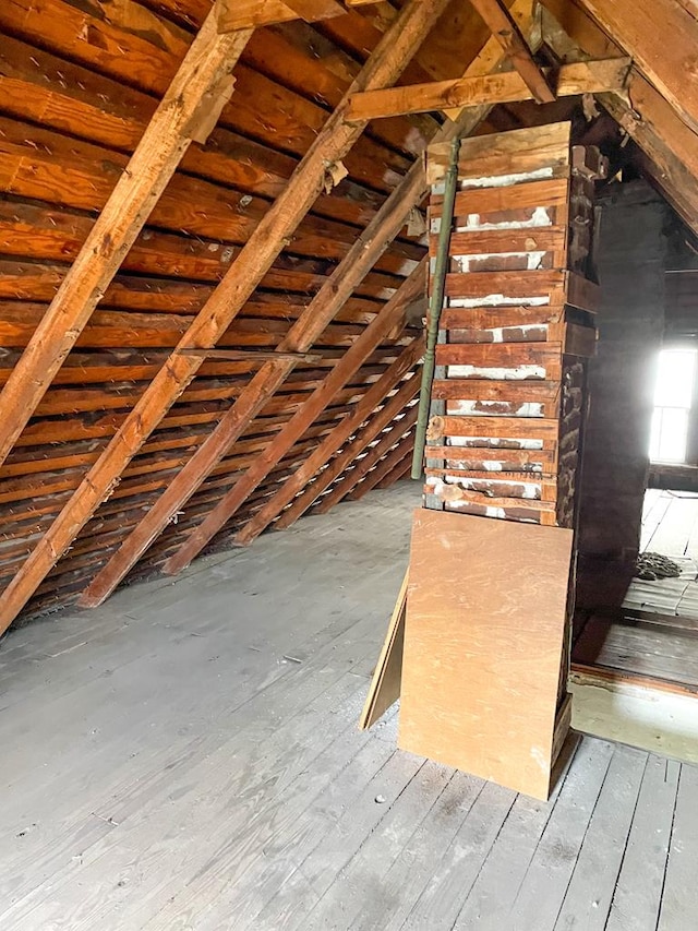 view of attic