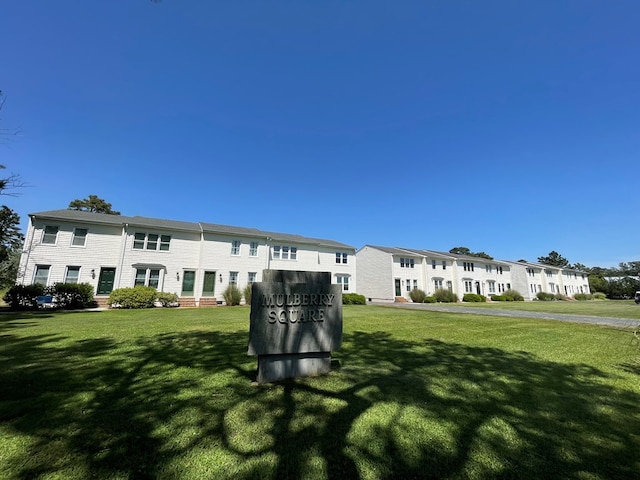 view of community with a lawn