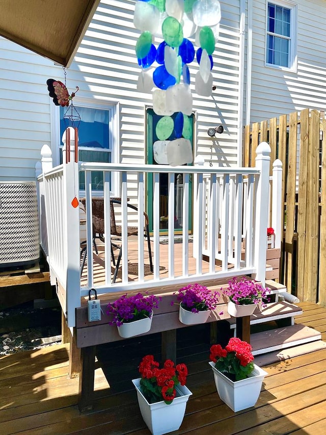 balcony featuring cooling unit