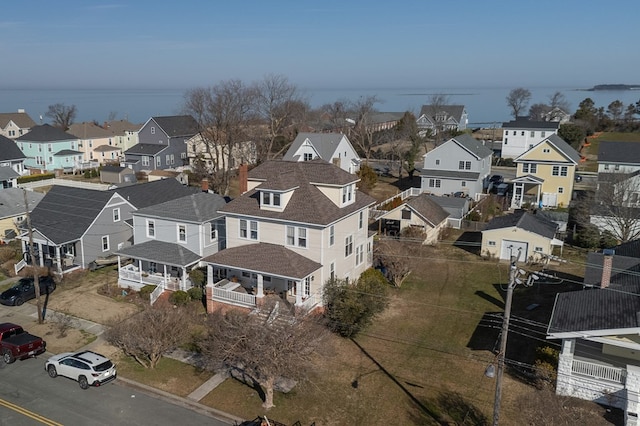 drone / aerial view with a residential view