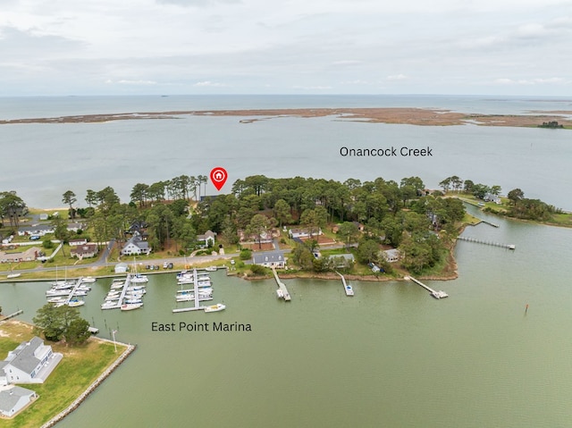15259 Russell Dr, Onancock, VA 23417 - aerial view of property's location featuring a nearby body of water