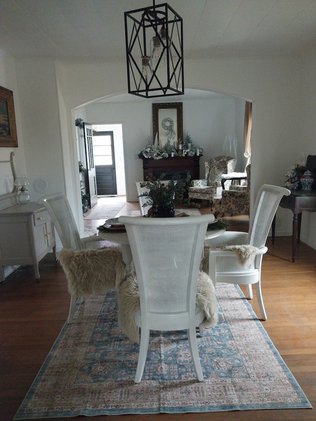 dining room featuring hardwood / wood-style floors