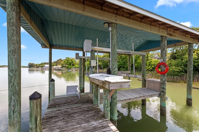 5457 Bayford Rd, Eastville, VA 23354 - dock with a water view and boat lift