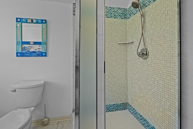 5457 Bayford Rd, Eastville, VA 23354 - full bath with a shower stall, toilet, and baseboards
