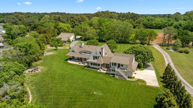 5457 Bayford Rd, Eastville, VA 23354 - aerial view of property and surrounding area with a forest