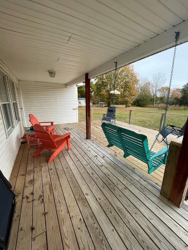 view of wooden deck