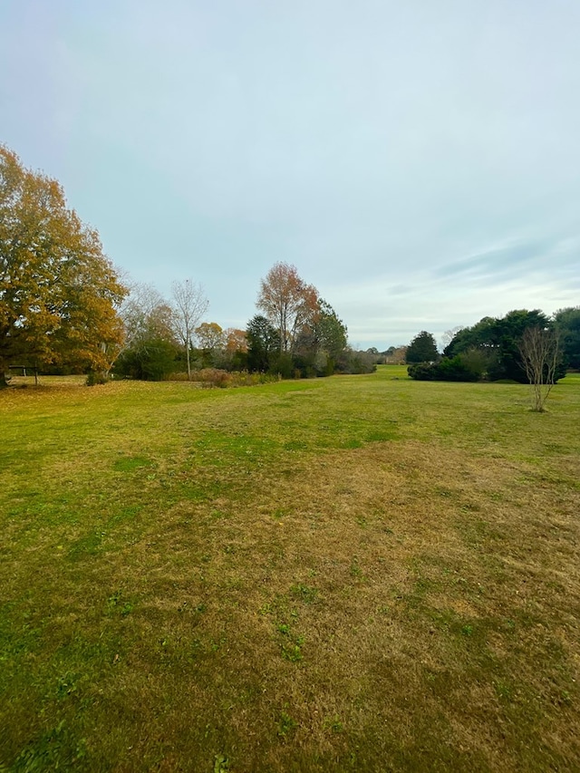 view of yard with a rural view