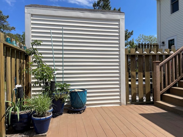 view of wooden deck