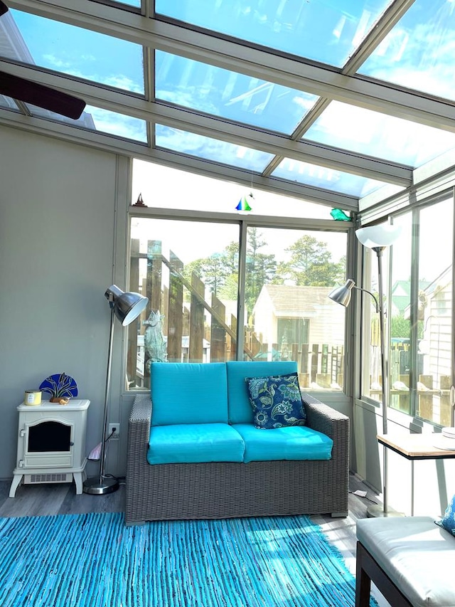 sunroom with plenty of natural light