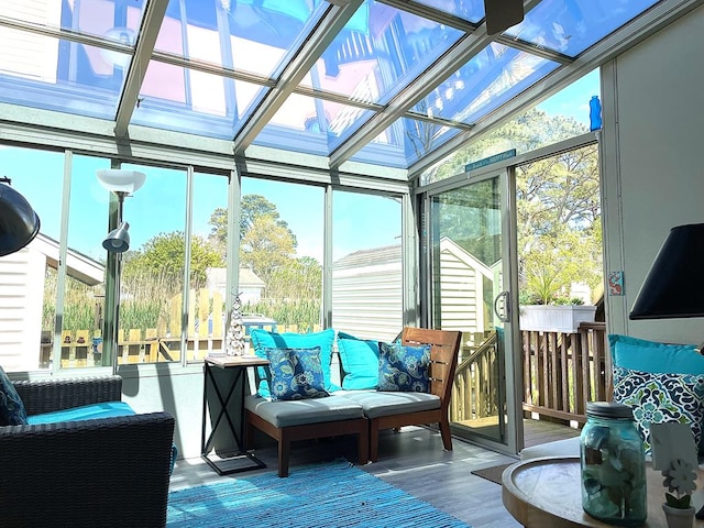 view of sunroom