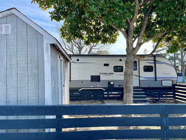 exterior space featuring fence