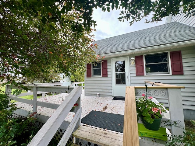 view of wooden deck