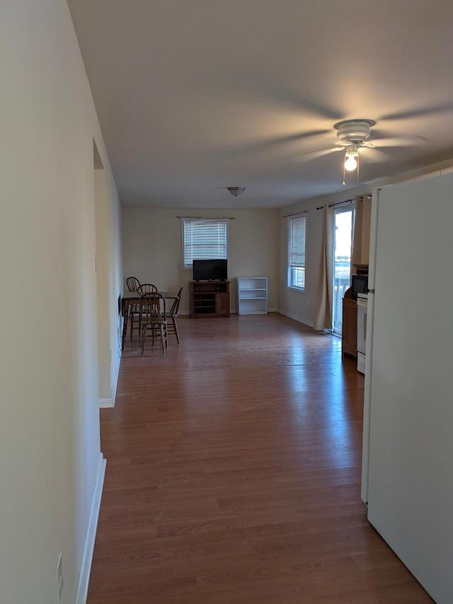 interior space featuring hardwood / wood-style flooring