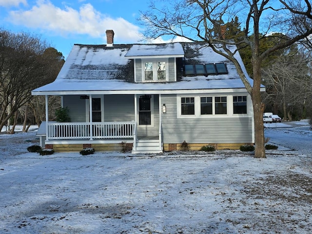 view of front of home with a porch