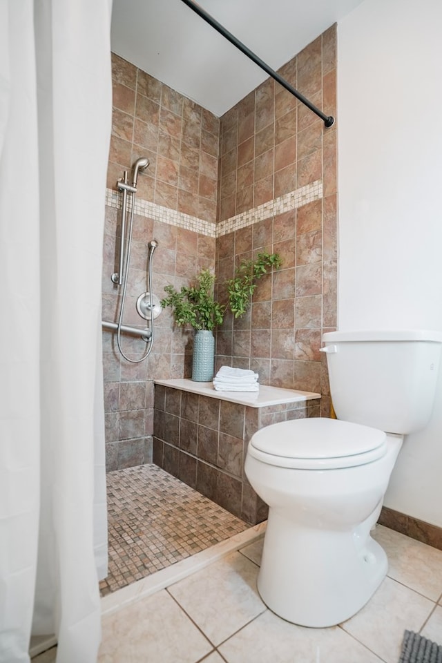 6345 Clark St, Chincoteague, VA 23336 - full bathroom with tile patterned floors and a tile shower