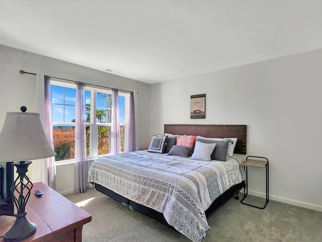 bedroom featuring carpet