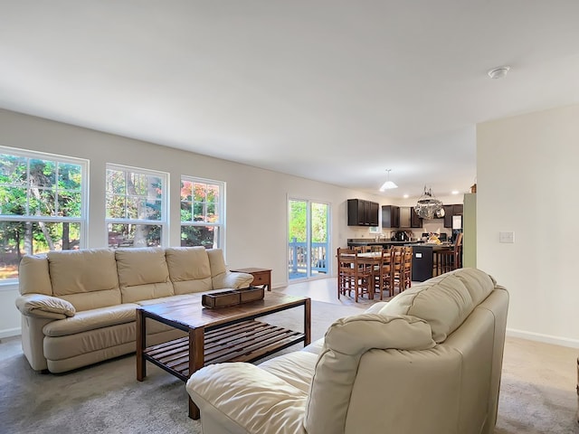 view of carpeted living room