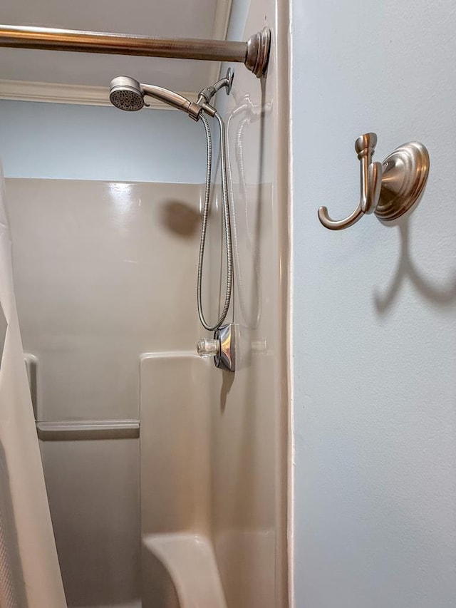 bathroom with a shower