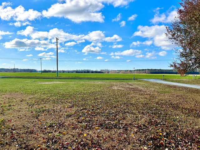 view of yard featuring a rural view