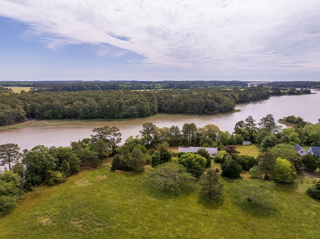 24324 Adams Hill Dr, Accomac, VA 23301 - bird's eye view of a nearby body of water and a heavily wooded area
