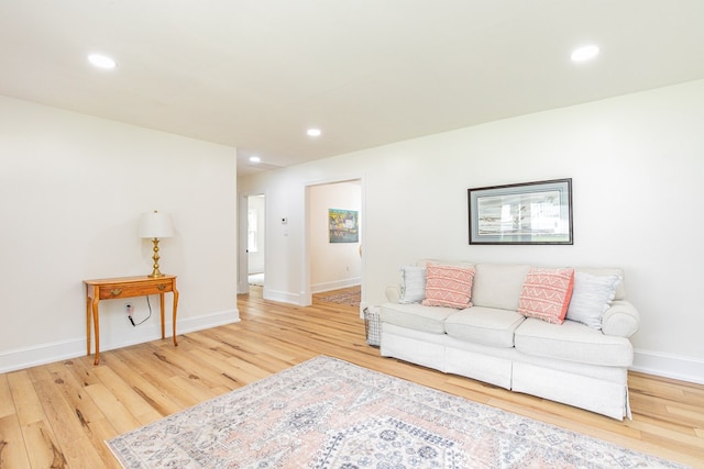 24455 Guilford Rd, Bloxom, VA 23308 - living room featuring wood finished floors, recessed lighting, and baseboards