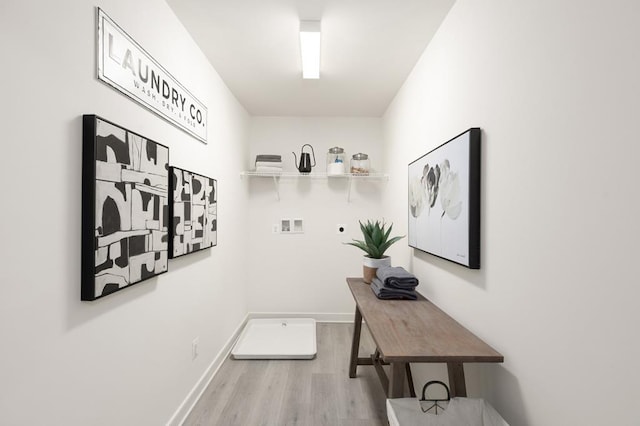 corridor featuring light hardwood / wood-style flooring