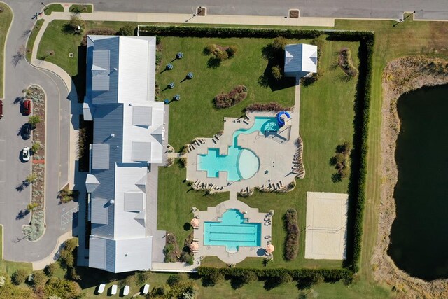 property view of water featuring a view of the beach