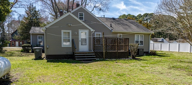 24103 Adelaide St, Parksley, VA 23421 - rear view of house featuring a deck and a shingled roof