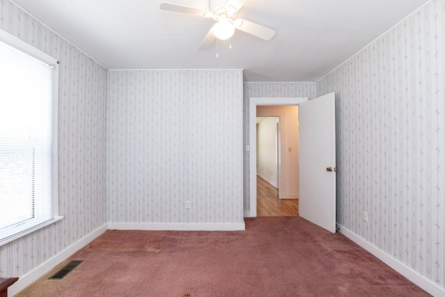 24103 Adelaide St, Parksley, VA 23421 - carpeted spare room featuring ceiling fan