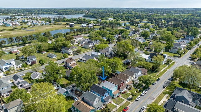 521 Madison Ave, Cape Charles, VA 23310 - bird's eye view with a water view and a residential view