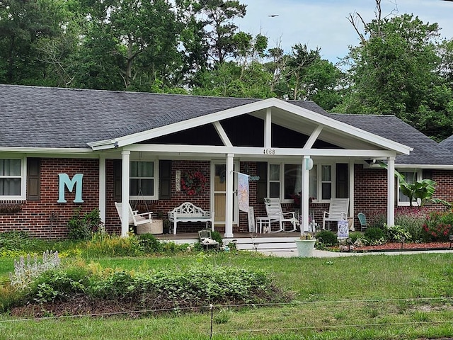 view of front of home with a porch