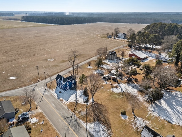 bird's eye view featuring a rural view