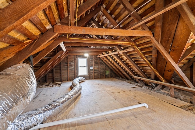 view of attic