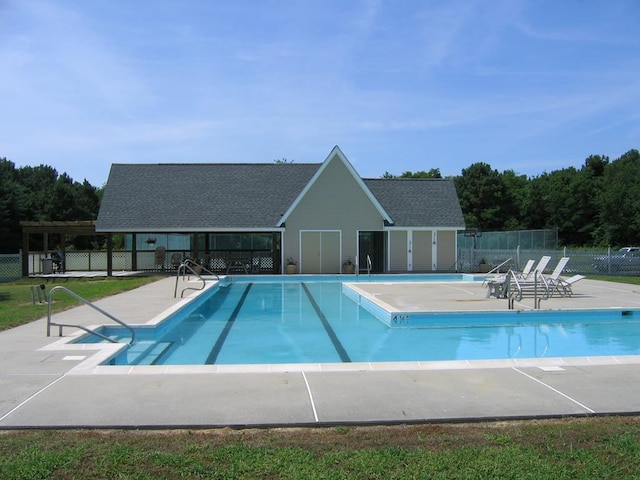 view of pool with a patio