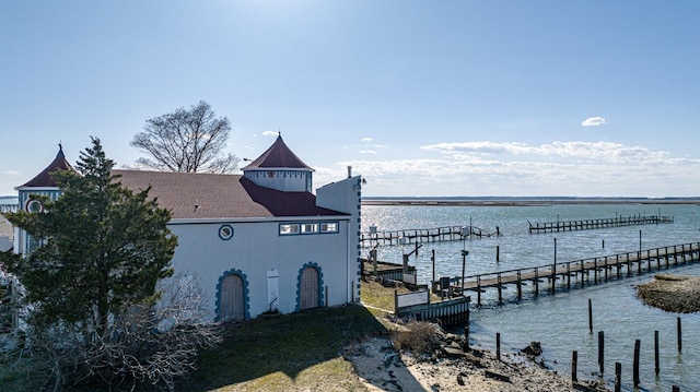 3481 Main St, Chincoteague, VA 23336 - view of dock with a water view