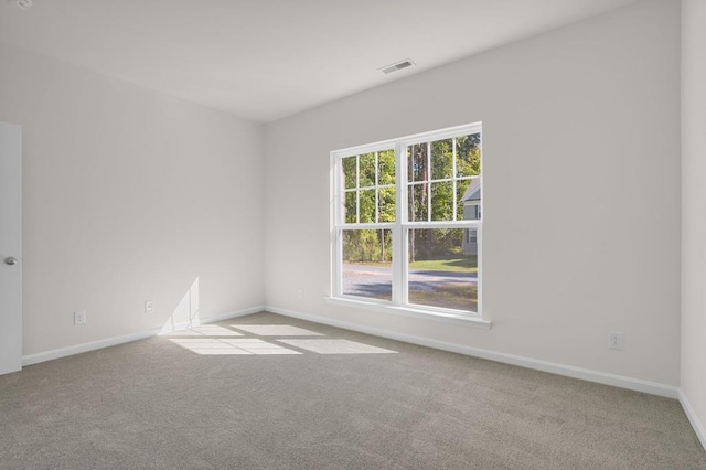 view of carpeted spare room