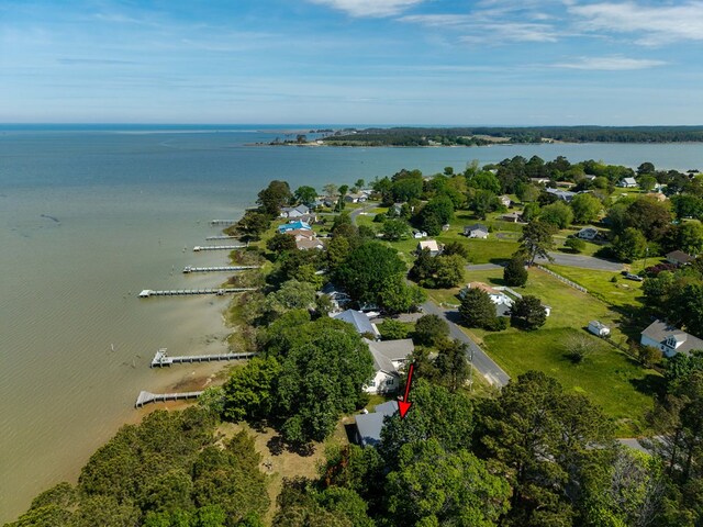 31510 Sunset Dr, Painter, VA 23420 - birds eye view of property featuring a water view