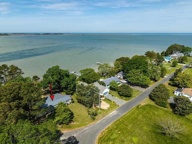 31510 Sunset Dr, Painter, VA 23420 - birds eye view of property featuring a water view