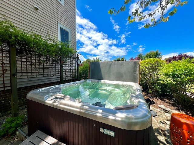 2453 Sand Hill Dr, Cape Charles, VA 23310 - view of patio featuring a hot tub