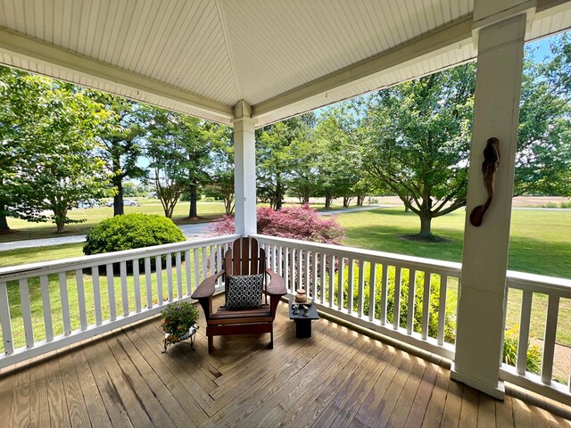 2453 Sand Hill Dr, Cape Charles, VA 23310 - porch with a yard