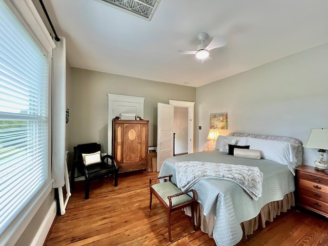 2453 Sand Hill Dr, Cape Charles, VA 23310 - bedroom featuring wood finished floors and ceiling fan
