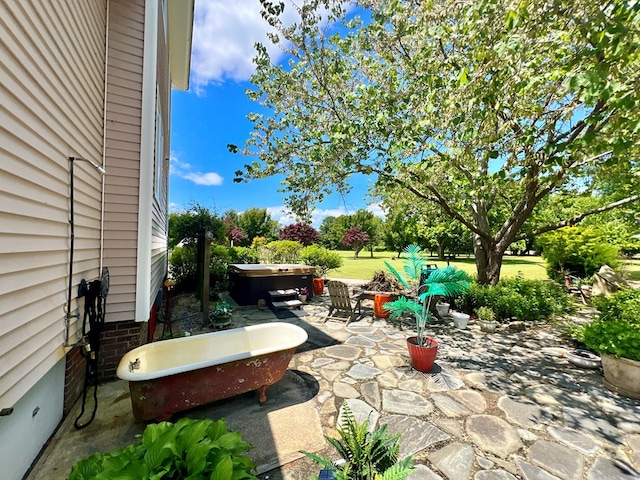 2453 Sand Hill Dr, Cape Charles, VA 23310 - view of patio / terrace featuring a hot tub