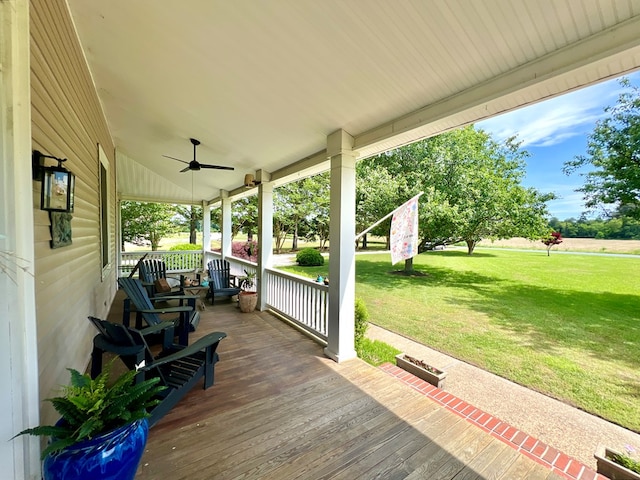 2453 Sand Hill Dr, Cape Charles, VA 23310 - porch with a yard and ceiling fan