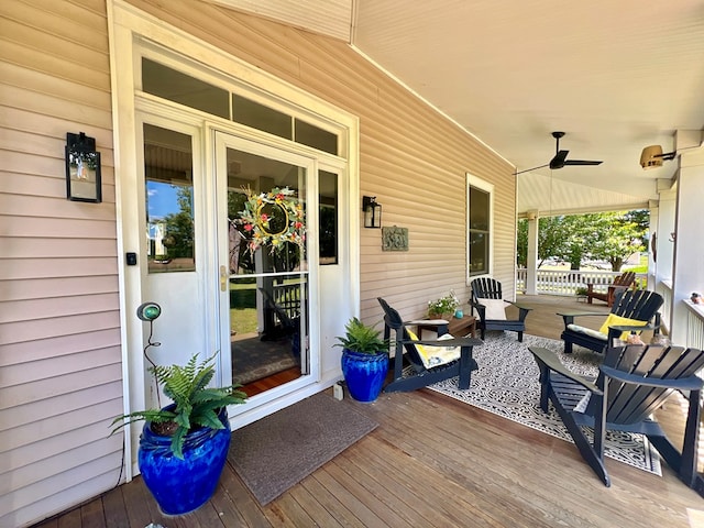 2453 Sand Hill Dr, Cape Charles, VA 23310 - porch featuring ceiling fan