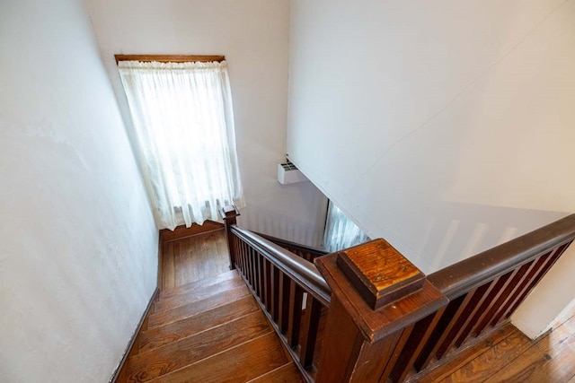 205 Monroe Ave, Cape Charles, VA 23310 - stairway featuring hardwood / wood-style flooring