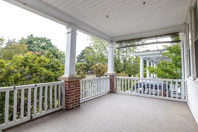 205 Monroe Ave, Cape Charles, VA 23310 - view of wooden porch