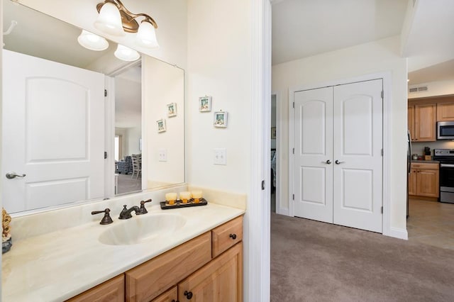 bathroom featuring vanity