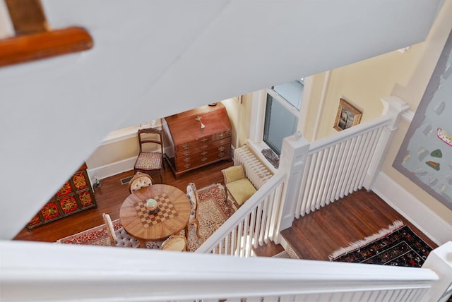 306 Bay Ave, Cape Charles, VA 23310 - stairway with wood finished floors and baseboards