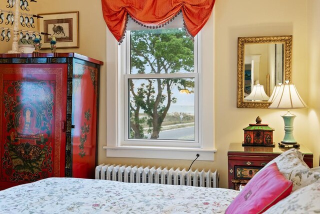 306 Bay Ave, Cape Charles, VA 23310 - bedroom featuring radiator heating unit