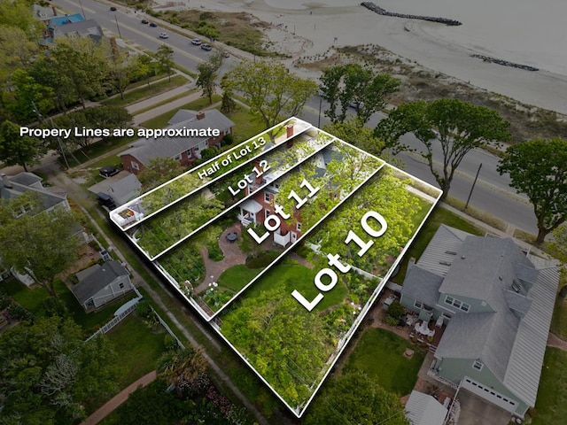 306 Bay Ave, Cape Charles, VA 23310 - aerial overview of property's location with property parcel outlined